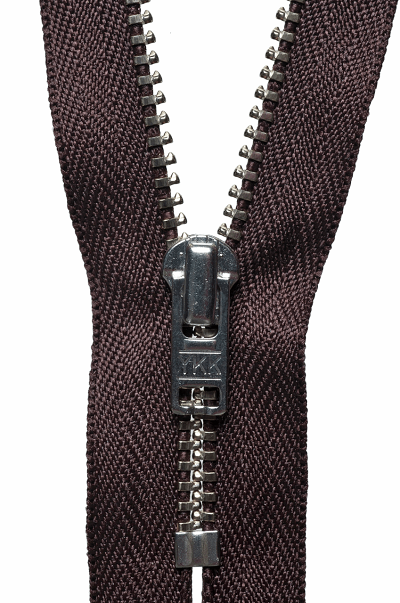 Metal Trouser Zip - Brown 570 (Red tag)